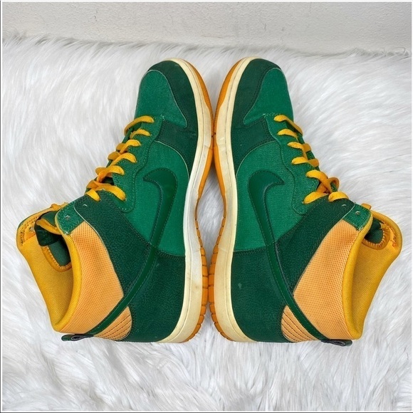 Nike Sneakers Dunk High Tops Gorge Green Orange - Picture 4 of 10